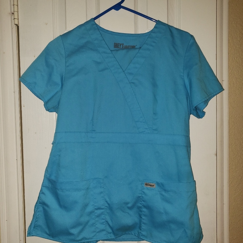 Greys Anatomy Teal Scrub set Pants M,Top S